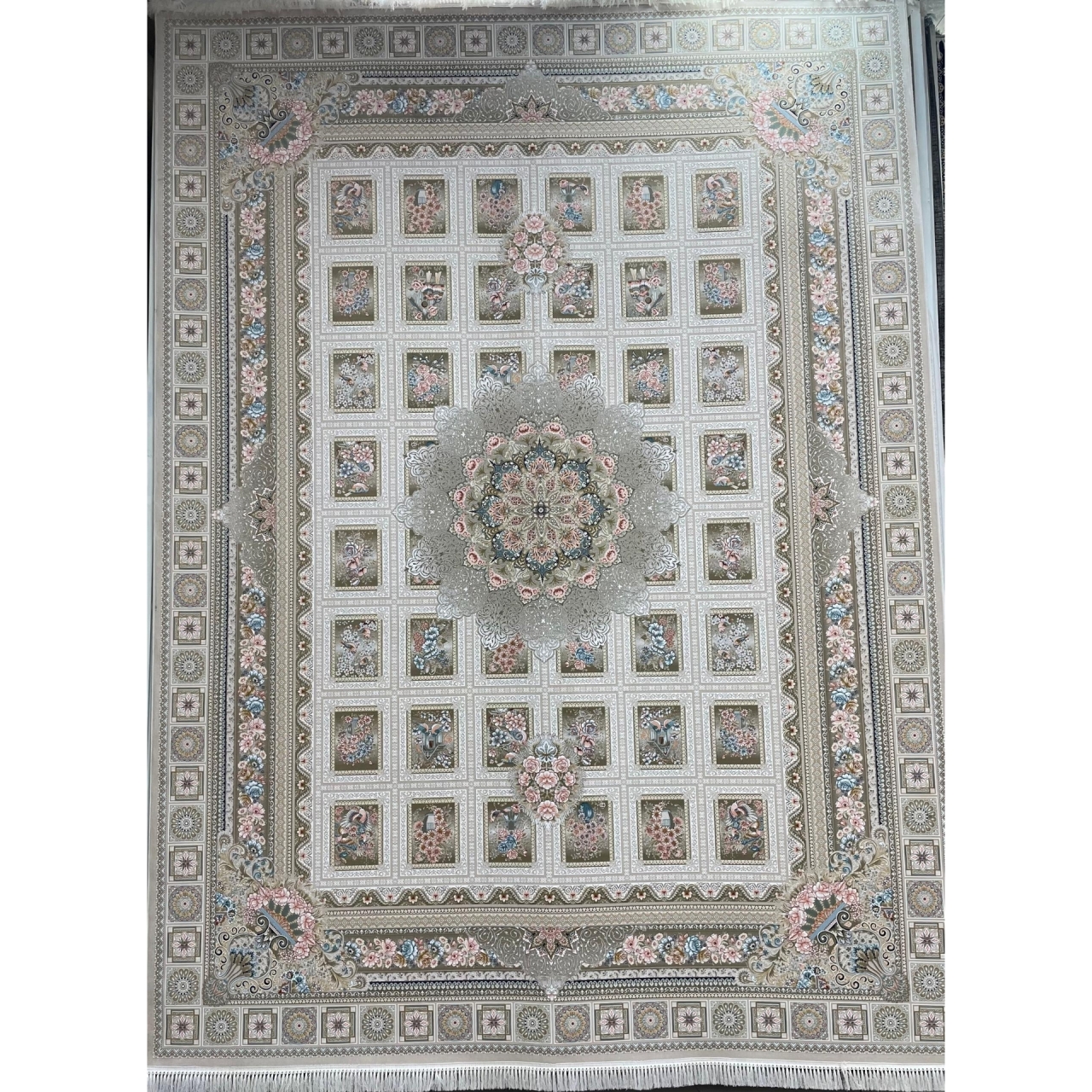 فرش ماشینی باغ پرندگان