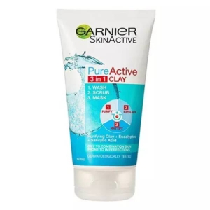 پاک کننده صورت گارنیر مدل 3 منظوره Pure Active حجم 150 میلی لیتر