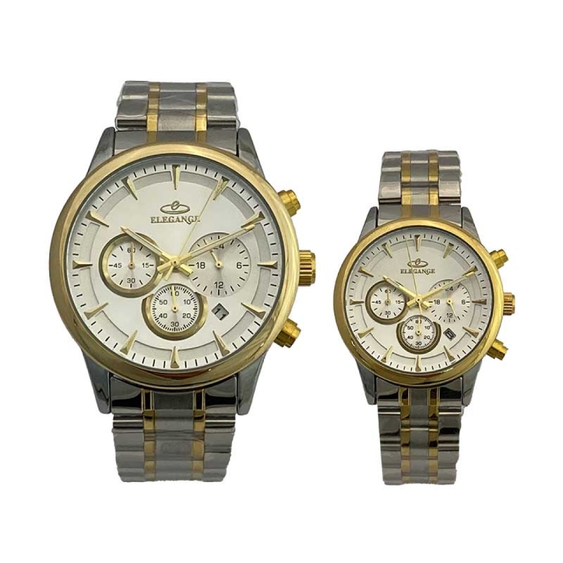 ست ساعت مچی زنانه و مردانه الگانس مدل WS-ENIM6936905 سه موتوره