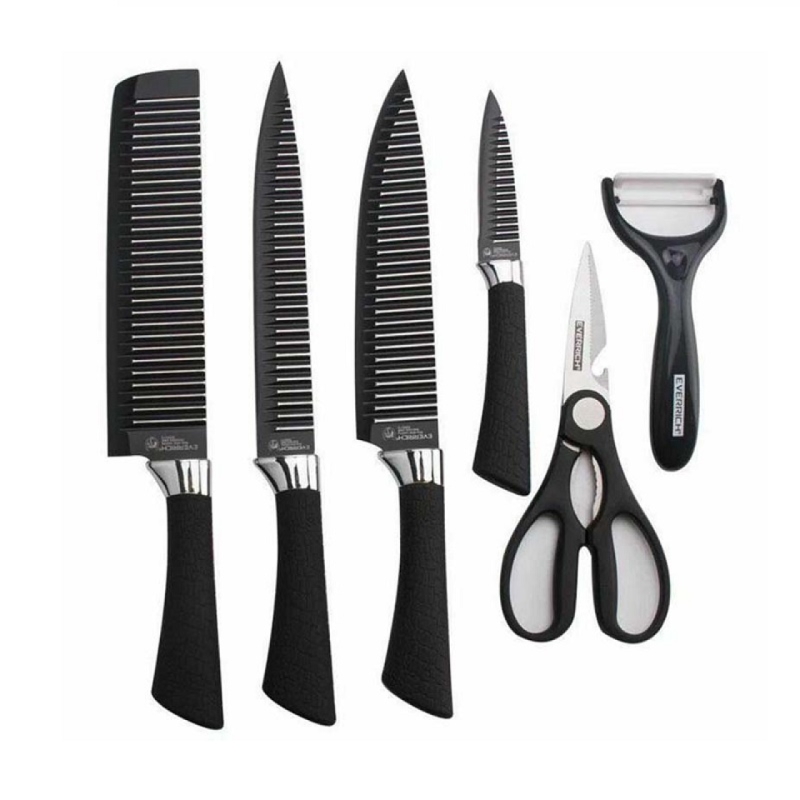 سرویس چاقو آشپزخانه 6 پارچه زپتف مدل ZP- 008