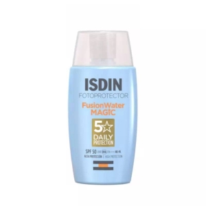 کرم ضد آفتاب بدون رنگ ایزدین SPF 50 مدل water_magic مناسب برای انواع پوست حجم 50 میلی‌لیتر