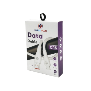 کابل تبدیل USB به USB-C لورزو پلاس مدل C15 طول 1 متر