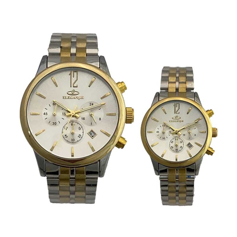 ست ساعت مچی زنانه و مردانه الگانس مدل WS-EA1236902 سه موتوره