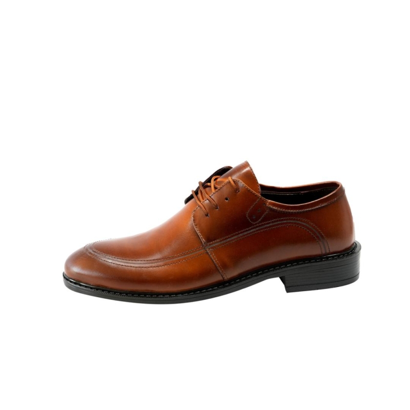 کفش مردانه چرم نعمتی مدل m300 بندی عسلی  