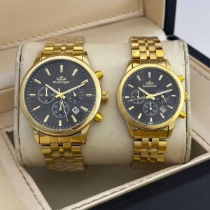 ست ساعت مچی زنانه و مردانه الگانس مدل WS-EMML36902 سه موتوره