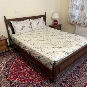 ملحفه کشدار طرح ماربل ۲ نفره ۳ تکه عرض ۱۸۰