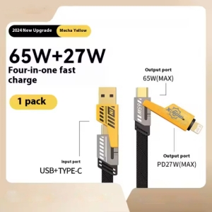 کابل تبدیل USB/USB-C به لایتنینگ-آیفون /USB-C آیرون ایکس مدل SUPERFAST65W 4IN1 طول 1.5 متر