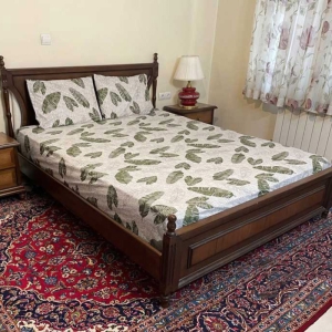سرویس ملحفه مدل کشدار طرح سوسن ۲ نفره ۳ تیکه کد ۱۸۰