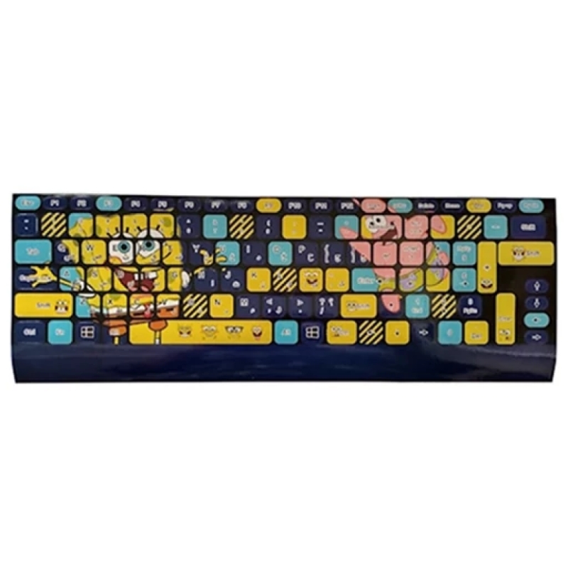 لیبل کیبورد استیکر صفحه کلید طرح باب اسفنجی