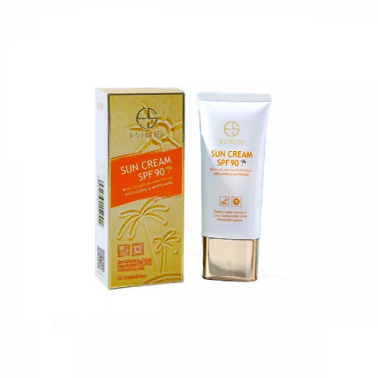 کرم ضد آفتاب استلین مدل ضد پیری و سفید کننده SPF 90 وزن 60 گرم