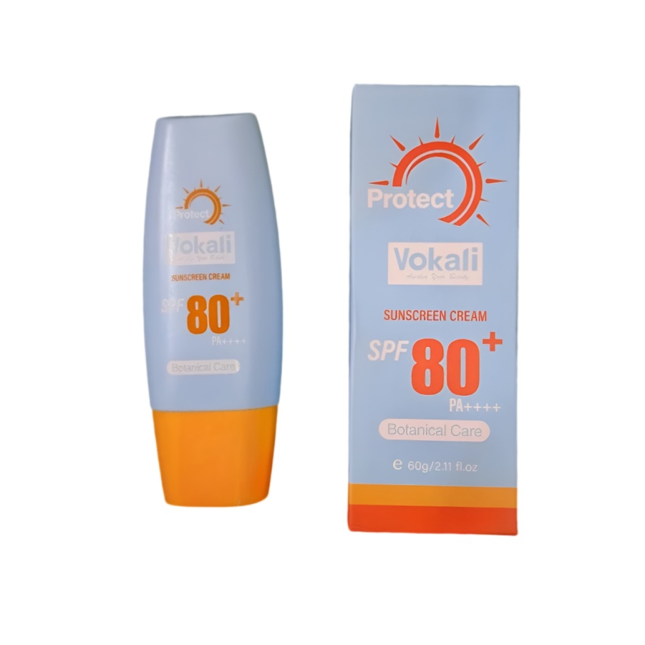 کرم ضد آفتاب  وکالی  مدل گیاهی بدون رنگspf 80 وزن 60 گرم