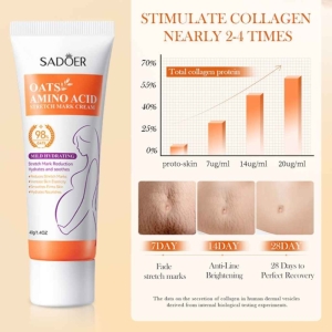 کرم ترمیم کننده استرچ مارک سادور حاوی جو دوسر و آمینو اسید وزن 40 گرم