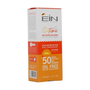 کرم ضد آفتاب بی رنگ ای آی ان SPF50 مدل anti shine مناسب انواع پوست‌ حجم 40 میلی‌لیتر