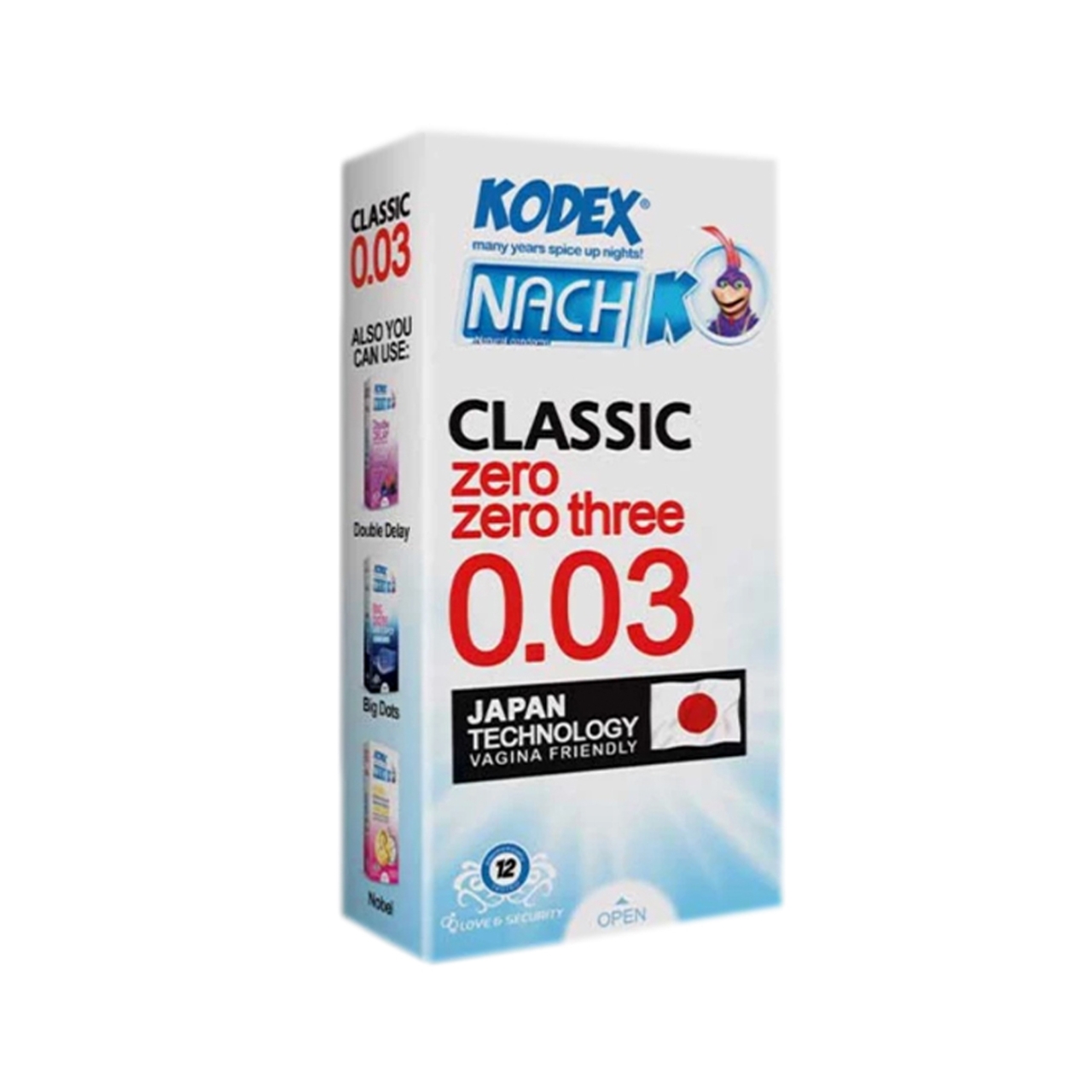 کاندوم کدکس ناچ کلاسیک 0.03 با قطر 30 میکرون