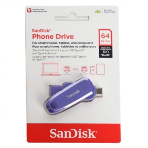 فلش مموری سن دیسک مدل phone drive usb3.2 ظرفیت 64 گیگابایت