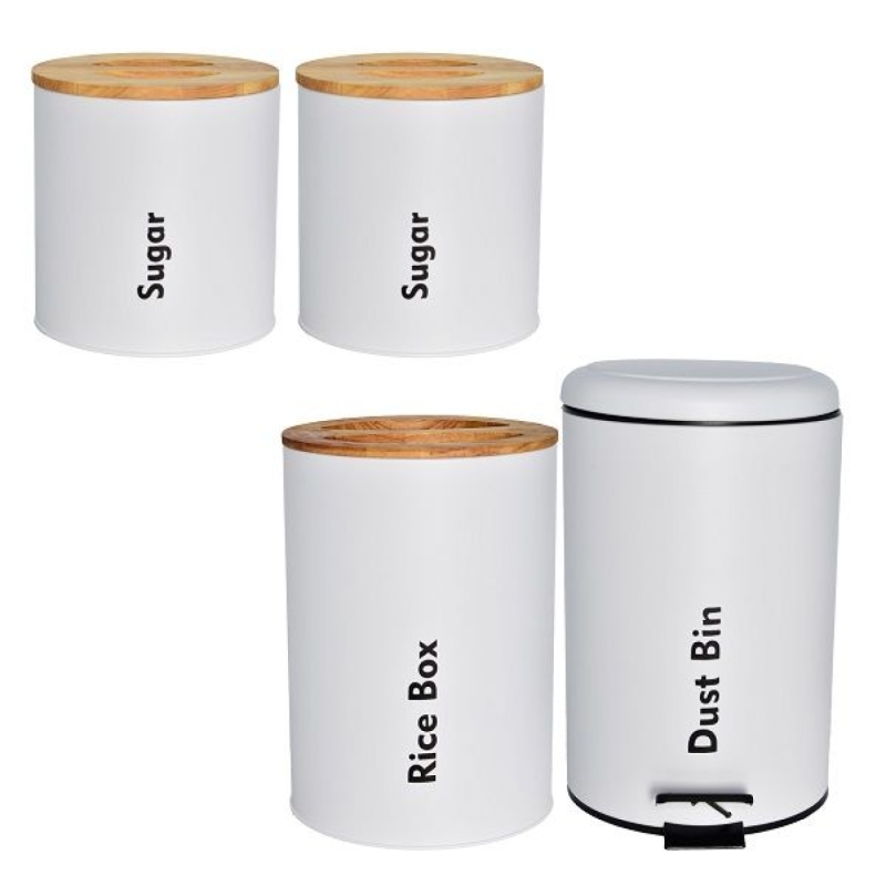 سرویس آشپزخانه ۴ پارچه درب بامبو یونیک مدل u80