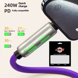 کابل تبدیل USB/USB-C به لایتنینگ/USB-C آیرون ایکس مدل SUPERFAST240W 4IN1 طول 1 متر