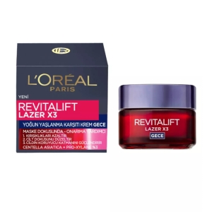 کرم ضد چروک قوی شب لورآل سری Revitalift Lazer X3 حجم 50 میلی لیتر