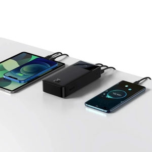 پاوربانک بیسوس مدل Bipow Digital display fast charge Display 20W black OE ظرفیت 30000 میلی آمپر ساعت