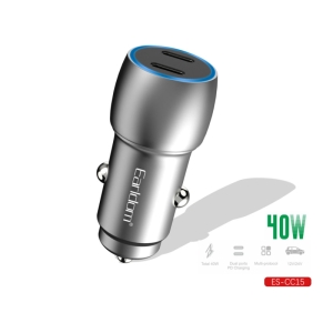  شارژر فندکی دو پورت تایپ سی 40 وات ارلدام مدل CC15 