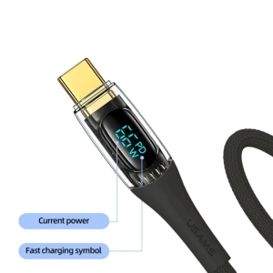 کابل شارژ USB به USB-C یوسمز مدل US-SJ592 – طول ۱.۲ متر