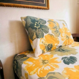 نیم ست ملحفه کشدار 120 مدل آفتابگردان Cheshik سایز 120*200 سانتی متر