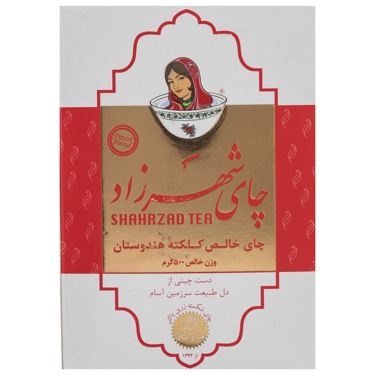 چای سیاه طلاکوب کلکته هندوستان شهرزاد حجم 500 گرمی