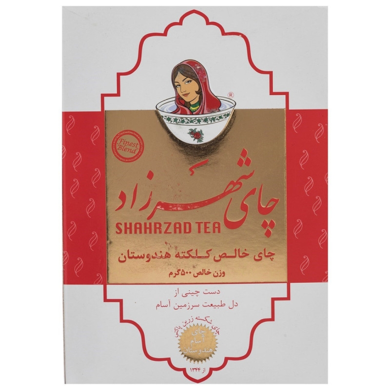 چای سیاه طلاکوب کلکته هندوستان شهرزاد حجم 500 گرمی