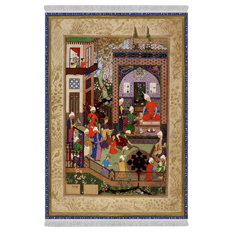 فرش پارچهای دفه مدل فرشینه طرح مدرن کد 996