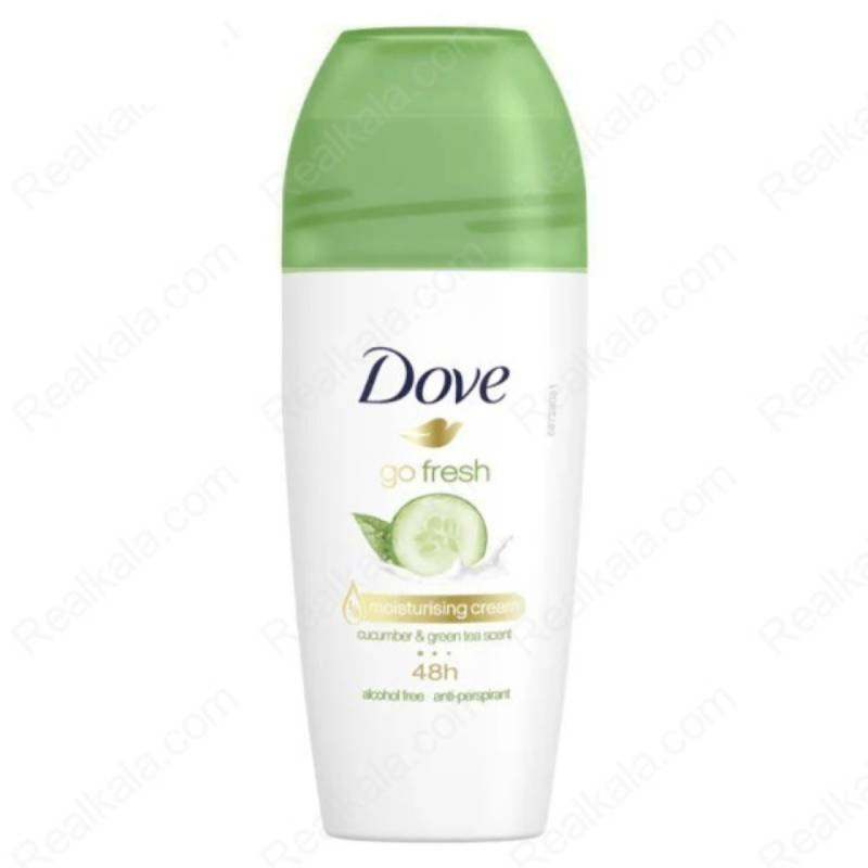 مام رولی داو Dove مدل go fresh خیار و چای سبز حجم ۵۰ میلی لیتر