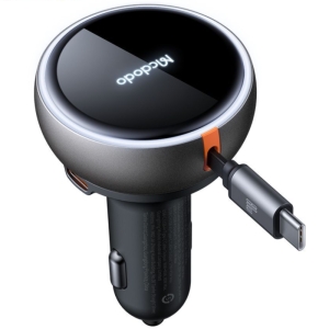 شارژر فندکی فست شارژ ماشین تایپ سی 80 وات با کابل جمع شونده تایپ سی مکدودو مدل CC-4850