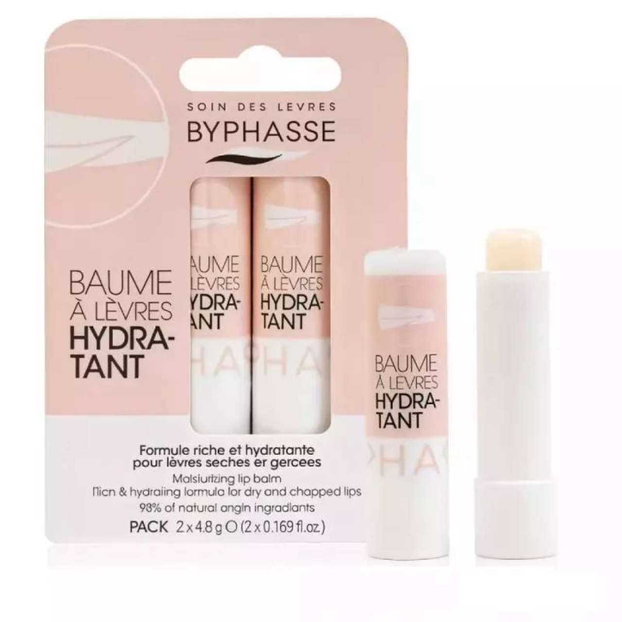 بالم لب آبرسان و مرطوب کننده بایفس 2 عددی حجم 2*4.8 گرم