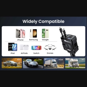  شارژر فندکی فست شارژ ماشین 104 وات Type-C، Lightning، USB-A ایکس او مدل CC66 