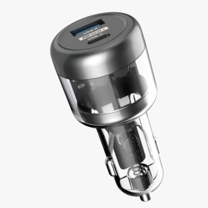  شارژر فندکی فست شارژ ماشین تایپ سی 35 وات طرح شفاف پاورولوژی مدل PCCSR017 