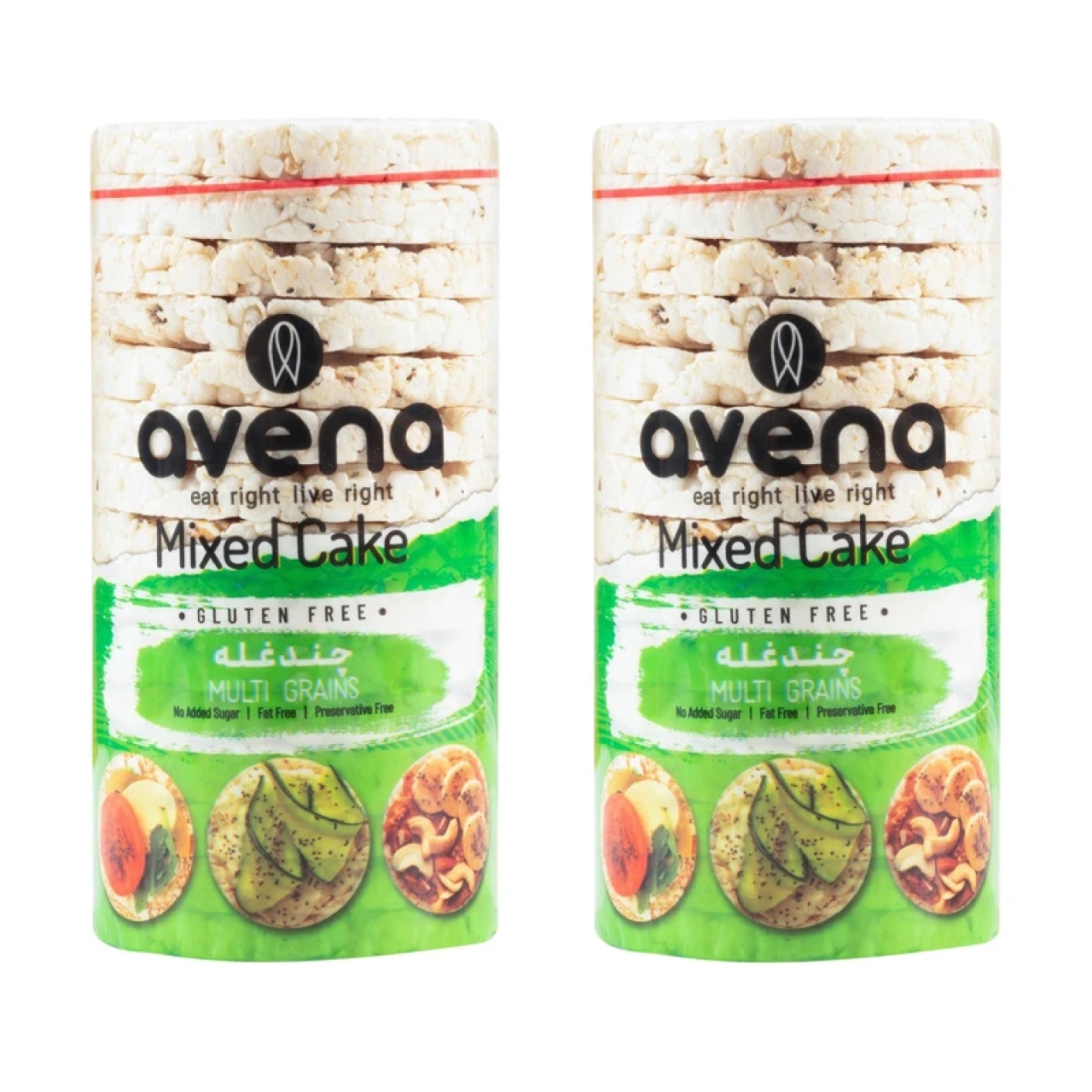 رایس کیک چند غله با برنج ایرانی بدون روغن اونا 110 گرم بسته 2 عددی