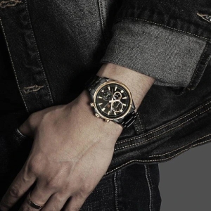 ساعت مچی عقربه‌ای مردانه  کوارتز نیوی فورس مدل naviforce nf9089-GP