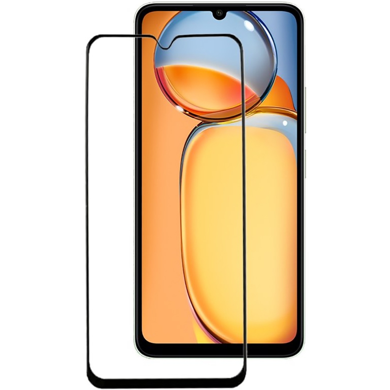 گلس شیشهای تمام چسب گوشی شیائومی ردمی 13سی/ پوکو سی 65 آنتی استاتیک Anti-Static