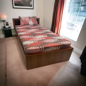 روتشکی تخت یک نفره کشدار 2تکه Cheshik مدل سرخس سایز 90*200 سانتی متر