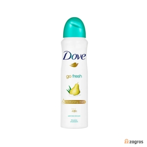 اسپری ضد تعریق زنانه داو  مدل go fresh رایحه آلوئه ورا و گلابی حجم 250 میل
