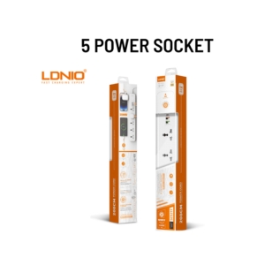  چند راهی برق پنج سوکت، دو یو اس بی و یک تایپ سی الدنیو مدل SC5319 5 Port  