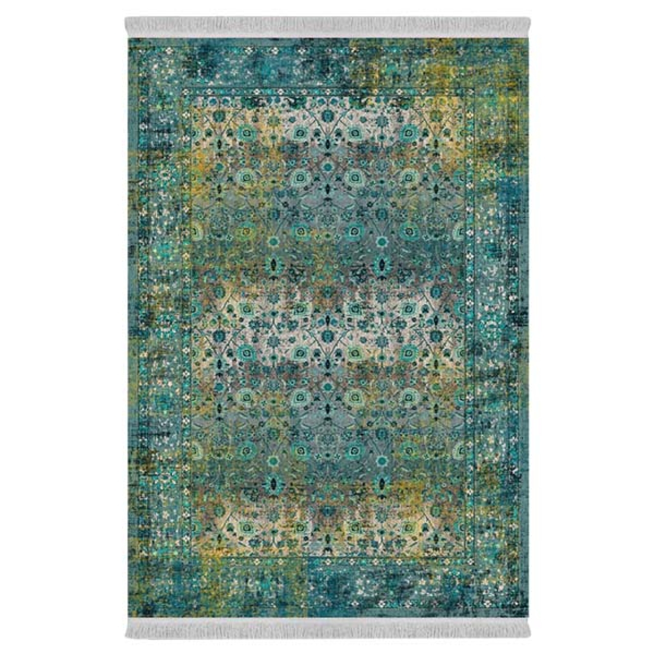 فرش پارچهای دفه مدل فرشینه طرح مدرن کد 484