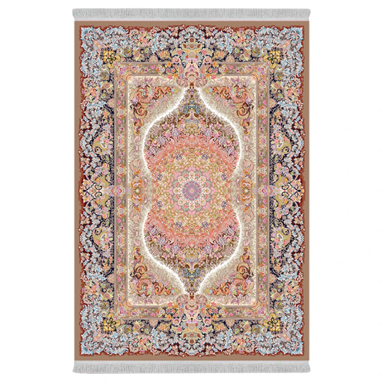 فرش پارچهای دفه مدل فرشینه طرح مدرن کد 972