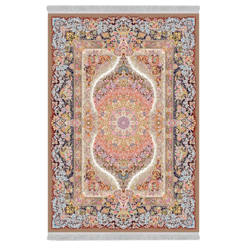 فرش پارچهای دفه مدل فرشینه طرح مدرن کد 972