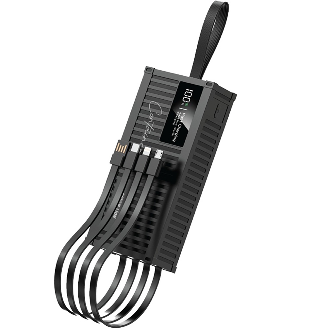 پاوربانک 22.5 وات 20000 همراه با کابل تایپ سی، لایتنینگ، میکرو و یو اس بی گرین مدل GNCONPB20KBK