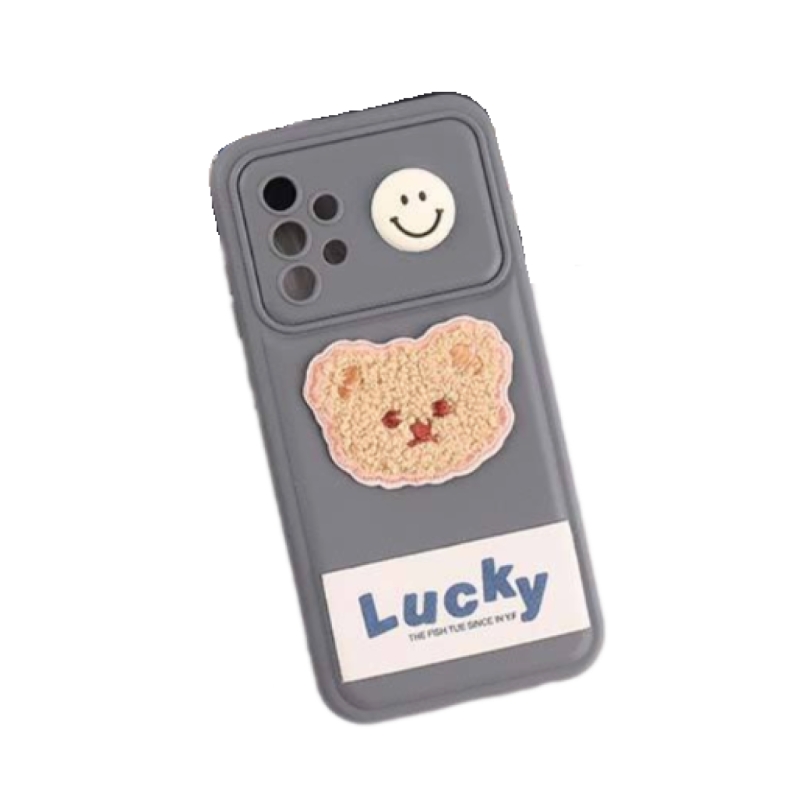 کاور ژله ای Lucky عروسکی محافظ لنزدار مناسب برای گوشی موبایل سامسونگ Galaxy A52 / A52s