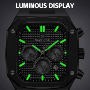 ساعت مچی عقربه‌ای کوارتز مردانه نیوی فورس مدل سه موتوره تقویم دار کرنوگراف کد B80-SR