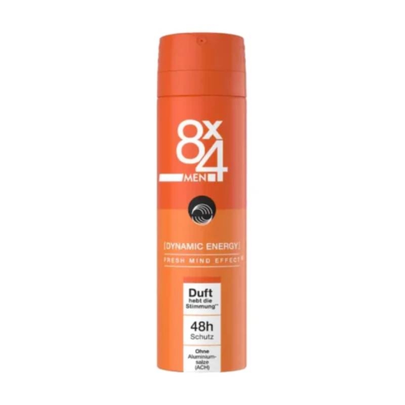 اسپری دئودورانت مردانه 8X4 مدل DYNAMIC ENERGY حجم 150 میلی لیتر