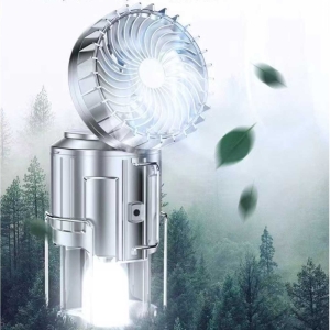 چراغ کمپینگ و پنکه شارژی قابل حمل سولار چند منظوره اسمایلینگشارک مدل FS-116