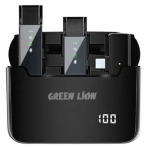 میکروفون بی سیم یقهای لایتنینگ گرین مدل GN2IN1DDMLTBK