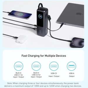 پاوربانک انکر مدل A1695 ظرفیت 25000 میلی آمپر 165 وات